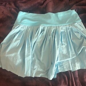 blue ruffle skirt